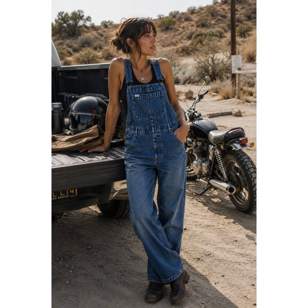 ATWYLD Outlier Denim Overalls Moto Motorcycle Workwear Indigo Cotton M